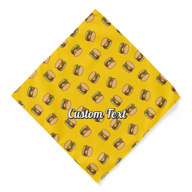 Cheeseburger Pattern Bandana (Front)