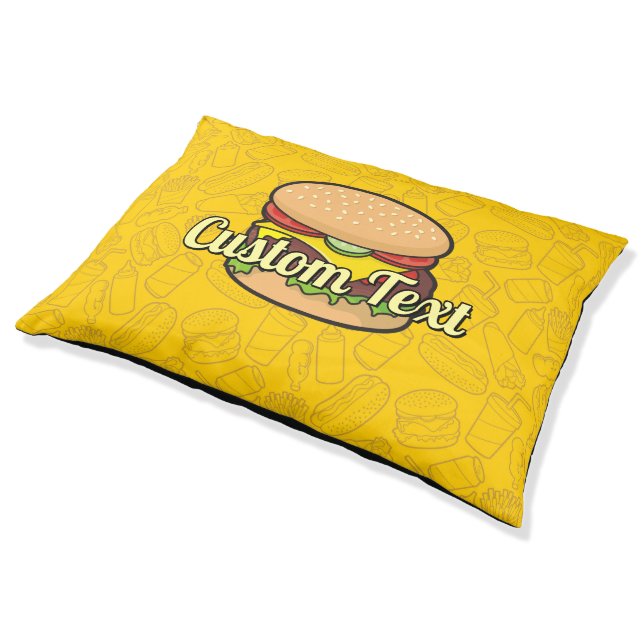 Cheeseburger Pet Bed (Angled)