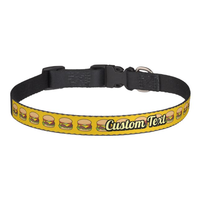 Cheeseburger Pet Collar (Front)