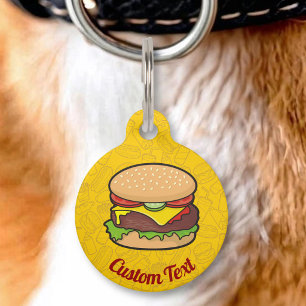 Cheeseburger Pet ID Tag