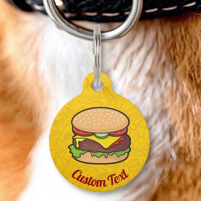 Cheeseburger Pet ID Tag (Creator Uploaded)