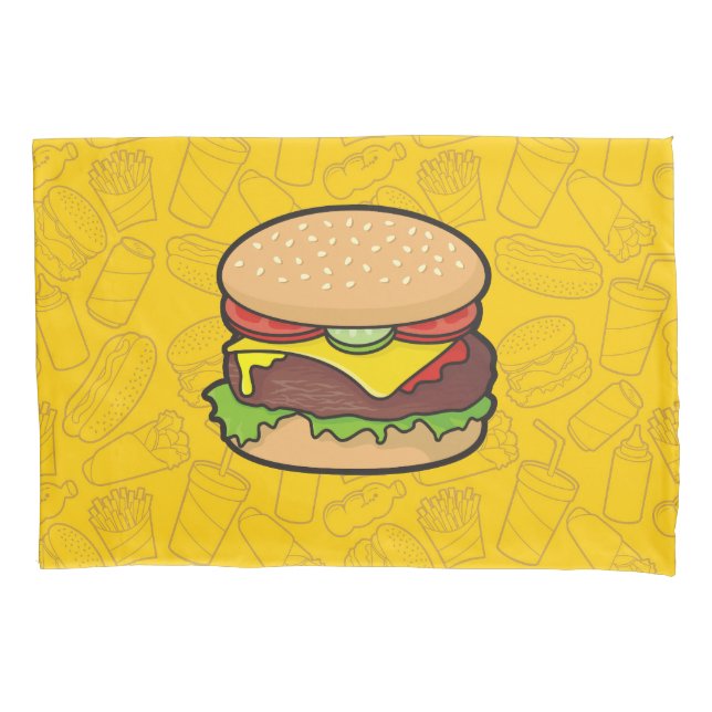Cheeseburger Pillow Case (Front)
