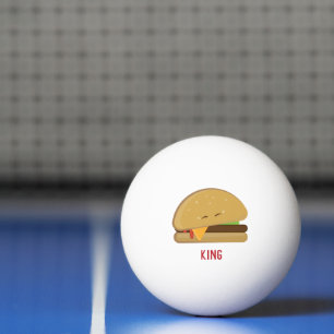 Cheeseburger ping pong ball