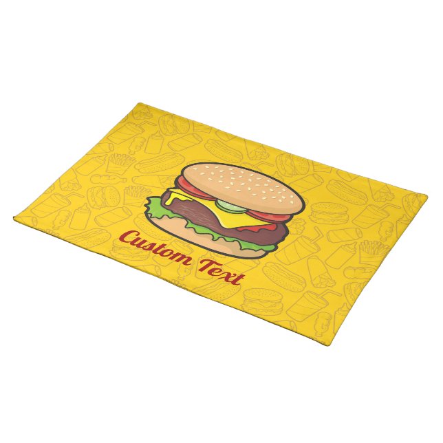 Cheeseburger Placemat (On Table)