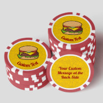 Cheeseburger Poker Chips