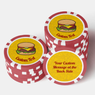Cheeseburger Poker Chips