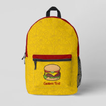 Cheeseburger Printed Backpack