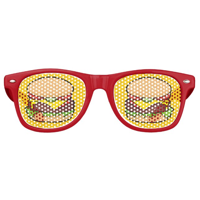 Cheeseburger Retro Sunglasses (Front)
