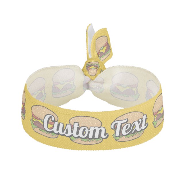 Cheeseburger Ribbon Hair Tie (Front)