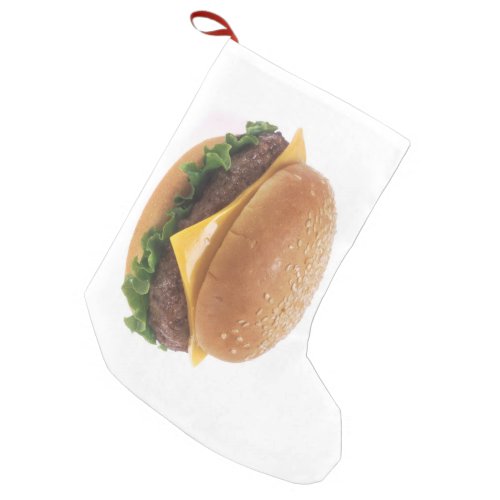 Cheeseburger Small Christmas Stocking