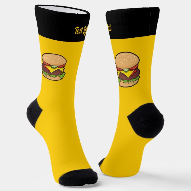 Cheeseburger Socks (Angled)