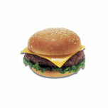 Cheeseburger Statuette<br><div class="desc">Perfect for someone who LOVES fast food,  especially the greasy,  artery-clogging inch-thick hamburger topped with a nice slice of cheese on top! Looks real enough to eat</div>