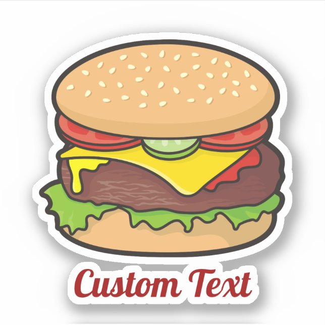 Cheeseburger Sticker (Front)
