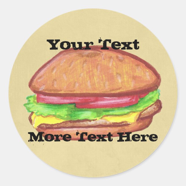 Cheeseburger Stickers (Front)