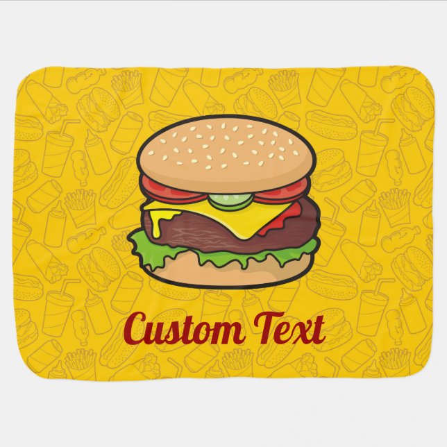 Cheeseburger Stroller Blanket (Horizontal)