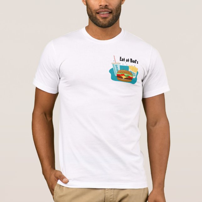 Cheeseburger T-shirt with Fries & Drink (Front)