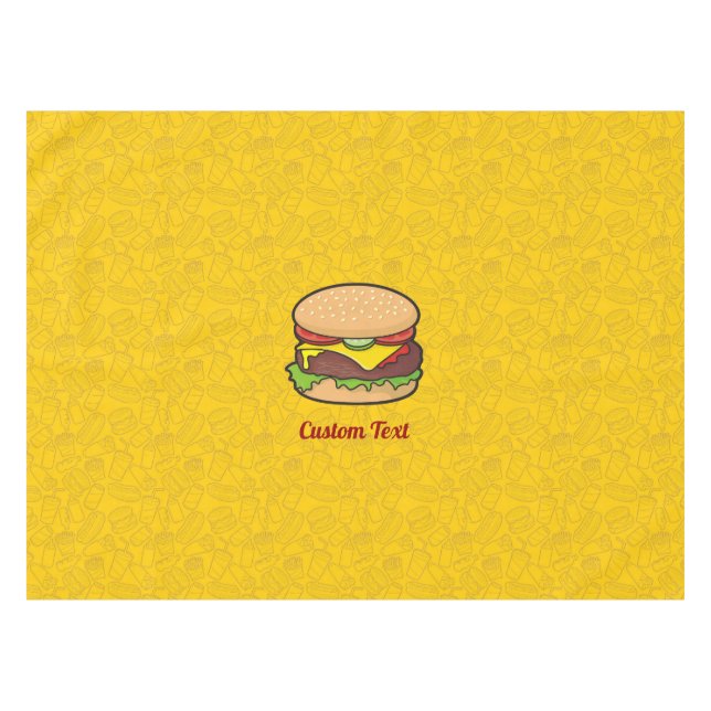 Cheeseburger Tablecloth (Front (Horizontal))