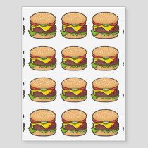 Cheeseburger Temporary Tattoos