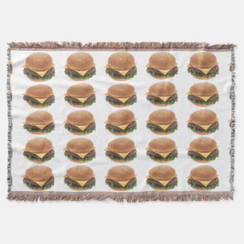 Cheeseburger Throw Blanket