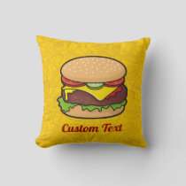 Cheeseburger Throw Pillow