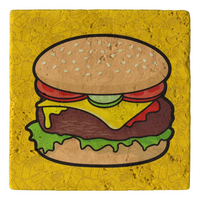 Cheeseburger Trivet (Front)