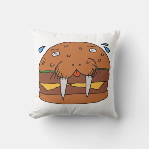 Cheeseburger Walrus Pillow