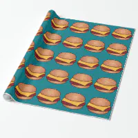 GRAPHICS & MORE Hamburger Cheeseburger Pattern with Fries and Bacon Gift  Wrap Wrapping Paper Rolls