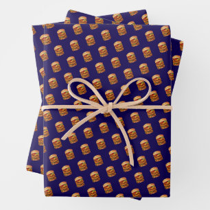 Cheeseburger Wrapping Paper Sheets