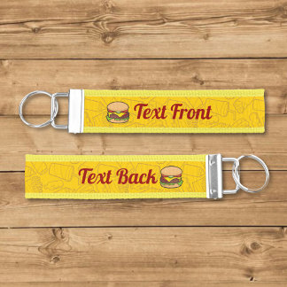 Cheeseburger Wrist Keychain