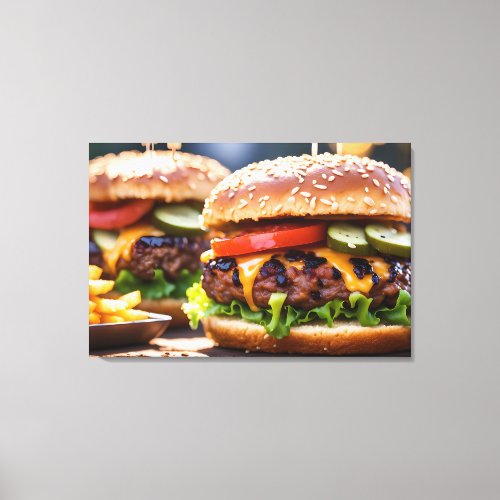 Cheeseburgers Canvas Print