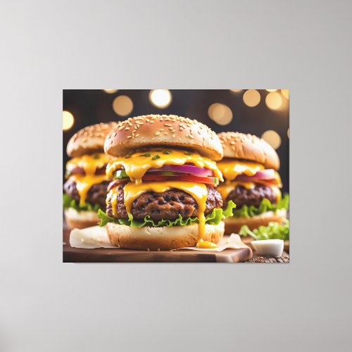 Cheeseburgers Canvas Print