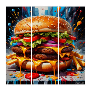 CHEESEBURGERS & FRIES 2 TRIPTYCH