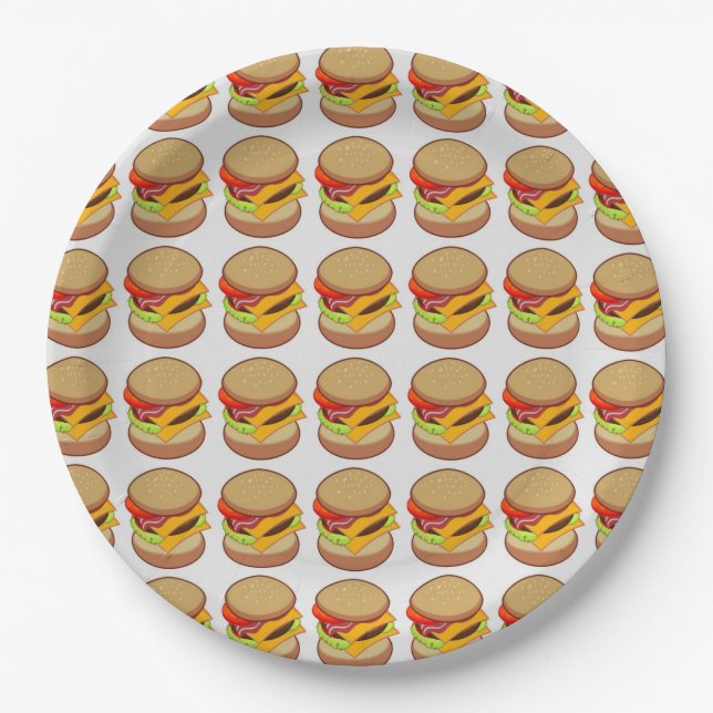 CHEESEBURGERS  PAPER PLATES (Front)