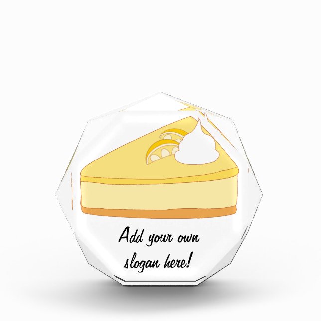 Cheesecake: A Delicious Dessert Customizable Acrylic Award (Front)