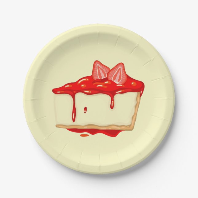 Cheesecake afternoon or morning tea party paper plates (Front)