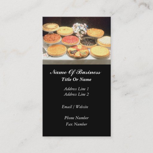 Customizable Cheesecake Bakery Business Card