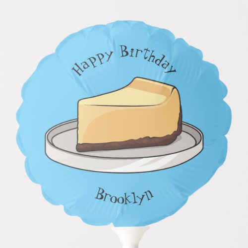 Cheesecake cartoon illustration  balloon