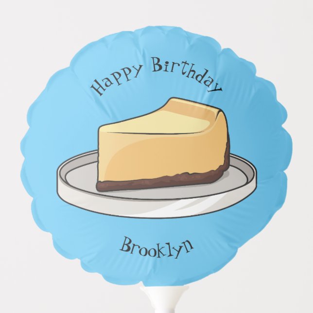 Cheesecake cartoon illustration  balloon (Front)