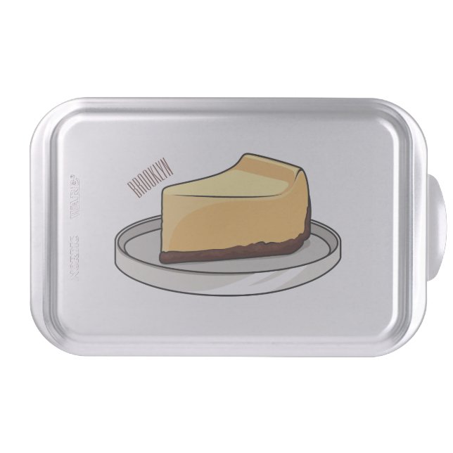 Cheesecake cartoon illustration  cake pan (Front)
