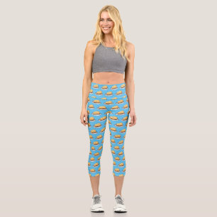 Cheesecake cartoon illustration  capri leggings