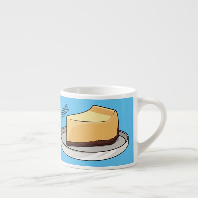 Cheesecake cartoon illustration espresso cup (Right)