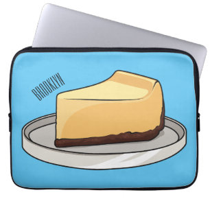 Cheesecake cartoon illustration laptop sleeve