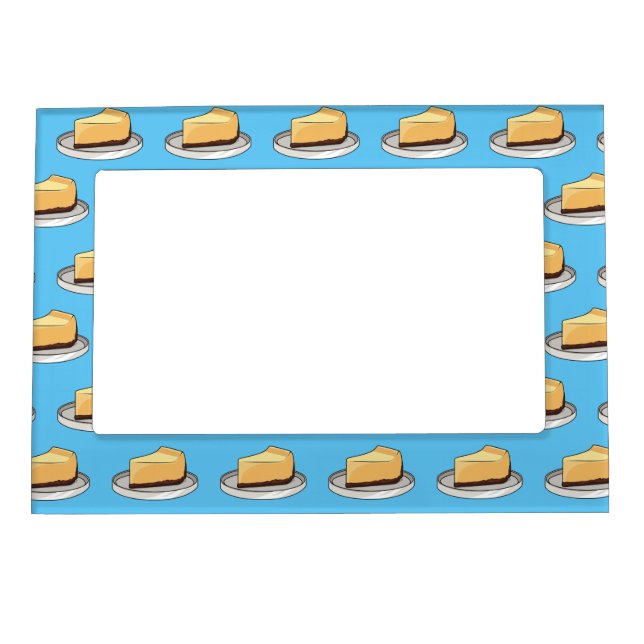 Cheesecake cartoon illustration  magnetic frame (Front)