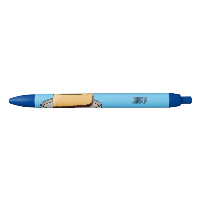 Cheesecake cartoon illustration  pen (Front)