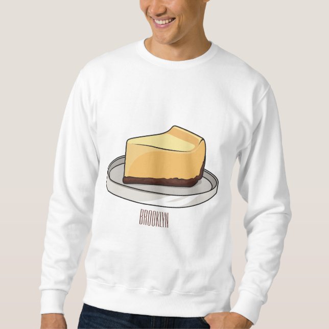 Cheesecake cartoon illustration sweatshirt (Front)