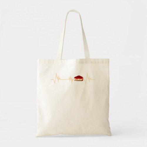 Cheesecake Cheese Cake Heartbeat Dessert Day Lover Tote Bag