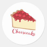 Cheesecake Classic Round Sticker