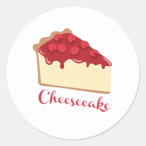 Cheesecake Classic Round Sticker