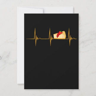 Cheesecake Dessert Cheese Cake Heartbeat Ekg Pulse Invitation