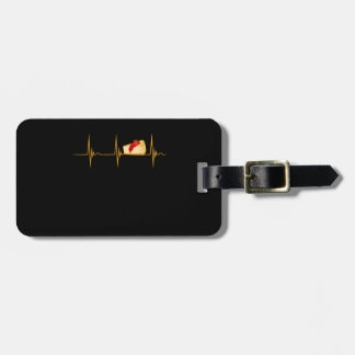 Cheesecake Dessert Cheese Cake Heartbeat Ekg Pulse Luggage Tag